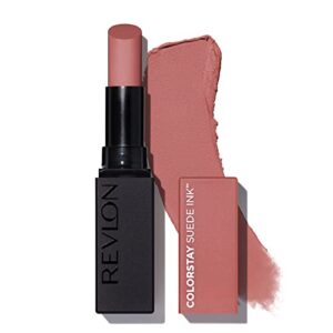 Revlon Lipstick, ColorStay Suede Ink, Built-in Primer, Infused with Vitamin E, Waterproof, Smudge-proof, Matte Color, 001 Gut Instict, 0.09 oz.