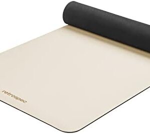 Retrospec Laguna 5mm Yoga Mat - Fitness Mat for Women, Men & Children, Slip-Resistant and Moisture Absorbing Exercise Mat for Home, Pilates, Yoga and Floor Workouts