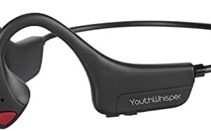 YouthWhisper Bone Conduction Headphones Bluetooth Open Ear Headphones with mic Wireless Muitipoint Connection Waterproof Sports Headsets for Running Cycling and Workouts