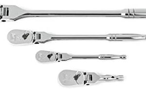 GEARWRENCH 4 Pc. Flex Handle RATCHET SET, 84T - 81230A-07