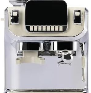 Mcilpoog TC520 Espresso Machine with Milk Frother，Semi Automatic Coffee Machine with Grinder,Easy To Use Espresso Coffee Maker with 6 inch Large Screen,15 Bar Pressure Pump,PID Temperature Control.