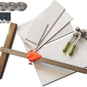 Precise Tile Cutter Tools,Professional Manual Tile Cutter for Porcelain/Ceramic Tiles,Capable Cutter 48' Large Format Tiles,1Pc Running Plier,3Pcs Tungsten Scoring Wheels,3Pcs Cutter Heads