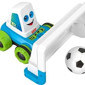 Fisher-Price Electronic Soccer Game Goaldozer Motorized Net with Lights & Sounds for Preschool Sports Play Ages 3+ Years