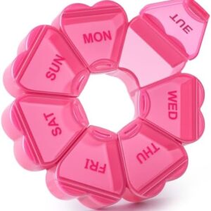 Large Weekly Pill Organizer/Box 7 Day, KAPENS Daily Vitamin Case Large Capacity Compartments, Pill Containers for Fish Oil Medicine Supplements