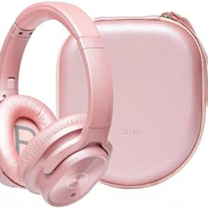 ZIHNIC Active Noise Cancelling Headphones, 40H Playtime Wireless Bluetooth Headset with Deep Bass Hi-Fi Stereo Sound,Comfortable Earpads for Travel/Home/Office (Rose Gold)