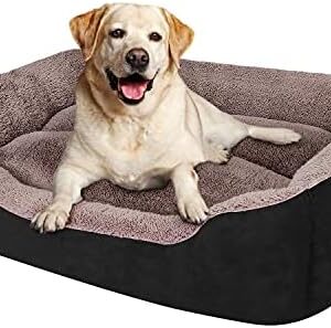 PUPPBUDD Dog Beds for Medium Dogs, Washable Dog Bed Comfortable and Breathable Pet Bed Rectangle Warming Dog Bed for Medium Dogs