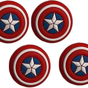 Esports Discounts Controller Thumb Grip Silicone Caps Compatible for Playstation PS5 PS4 PS4 Pro Slim PS3 Xbox One 360 Series S X Switch Pro - Captain America - Two Controller Pack