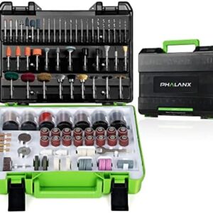 PHALANX Rotary Tool Accessory Kit, 420 Pcs Accessories Kit, 1/8"(3.2mm) Diameter Shanks, Universal Fitment All Rotary Tool for Easy Cutting, Sanding, Grinding, Sharpening, Engraving, Carving- PRA420…