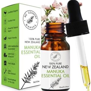 New Zealand Manuka Oil | 100% Pure Organic Essential Oil | 35x Stronger Than Organic Tea Tree Oil | Natural and Effective Skin Care | Plant Therapy Essential Oils for Body, Nails, Hair, Skin & Lips