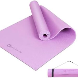 Yoga Mat with Carry Strap for Yoga Pilates Fitness and Floor Workout at Home and Gym Non-slip 9 colors