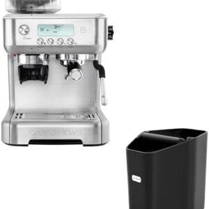 CASABREWS Espresso Machine with Grinder & Espresso Knock Box, Gift for Coffee Lovers