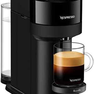 Nespresso BNV550GLB Vertuo Next Espresso Machine with Aeroccino by Breville, Gloss Black (Renewed)
