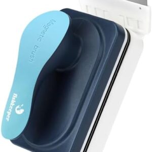 Aquarium Magnetic Glass Cleaner, Fish Tank Algae Magnet Cleaning Tool with Algae Scraper for Glass Aquariums Tank, Floating Scrubber Brush, 2 Detachable Scrapers, Small