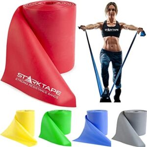 Resistance Bands Professional 8,16, 25, 50 Yards Bulk Rolls. Latex-Free Elastic Physical Therapy Band. No Scent, No Powder - Perfect for Home Exercise, Yoga, Pilates, Gym, Rehab, Workout