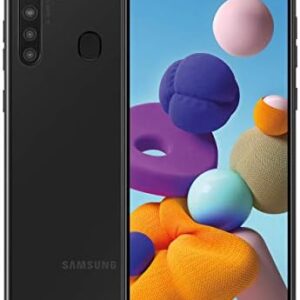 Samsung Galaxy A21 GSM Unlocked Android Cell Phone, US Version Smartphone, 32GB Storage, Long-Lasting Battery, 6.5” Infinity Display, Quad Camera, Black (Renewed)