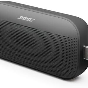 Bose New SoundLink Flex Portable Bluetooth Speaker (2nd Gen), Portable Outdoor Speaker with Hi-Fi Audio, Up to 12 Hours Battery Life, Waterproof and Dustproof, Black