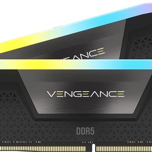 CORSAIR VENGEANCE RGB DDR5 RAM 32GB (2x16GB) 6000MHz CL36-44-44-96 1.35V Intel XMP Desktop Computer Memory - Black (CMH32GX5M2E6000C36)