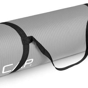 CAP Barbell 1/2-Inch High Density Exercise Yoga Mat with Strap | Multiple Options