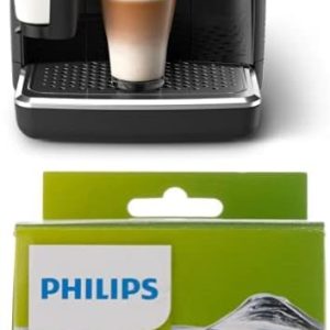 Philips 3200 Series Fully Automatic Espresso Machine w/LatteGo, Black, EP3241/54 + Philips Saeco AquaClean Filter 2 Pack, CA6903/22