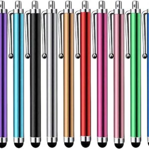 Stylus Pen [10 Pack] Universal Capacitive Touch Screen Pens for Tablets, iPad mini, iPad Pro, iPad Air, Smartphones, Samsung Galaxy - Multiple Colors