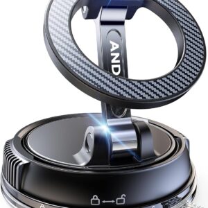 ANDERY Car Phone Holder for Magsafe [78+LBS Strongest Suction & 2400gf Magnetic] 360° Adjustable Car Phone Mount, Phone Holders for Your Car for iPhone 17-12 Pro Max Plus Air, Carbon Fiber