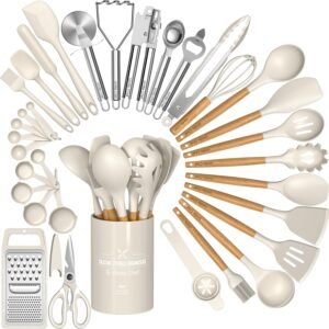 Umite Chef Food Grade Thickened Silicone (Stainless Steel Core) Kitchen Gadgets Tools Set - Kitchen Cooking Utensils Set, Heat Resistant Kitchen Spatula Tools Set